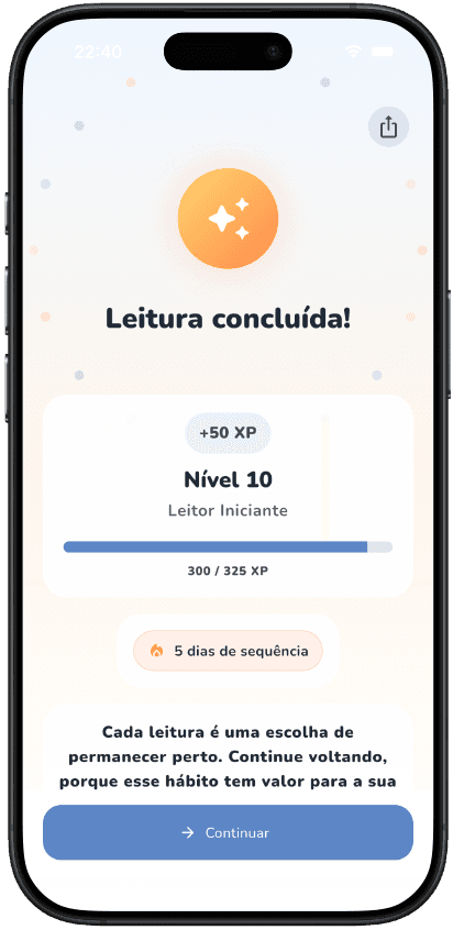 Tela de leitura concluida