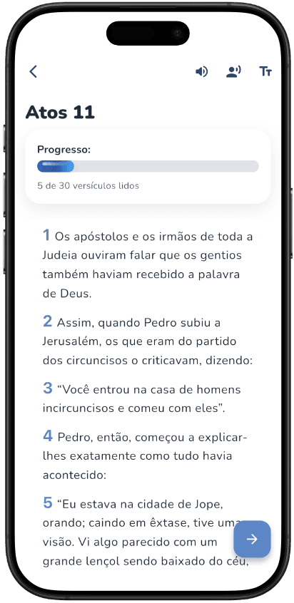 Tela de leitura biblica